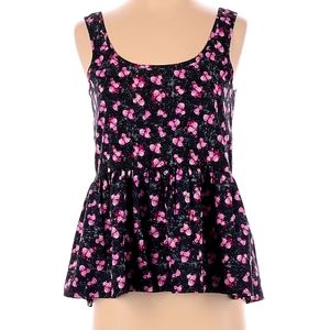 AE Peplum Black Pink Top